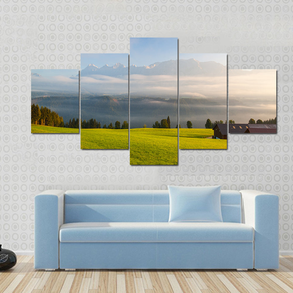 Morning On The Mountains Canvas Wall Art