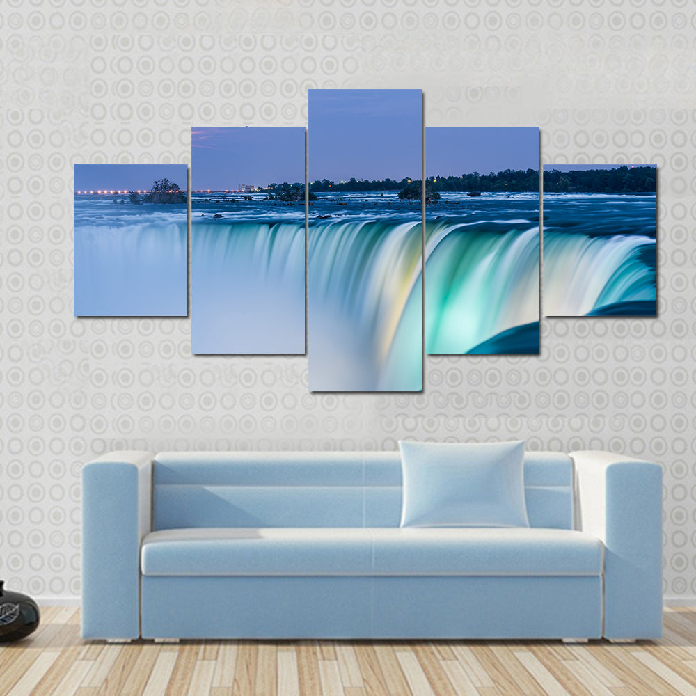 Dusk At Niagara Falls Canvas Wall Art