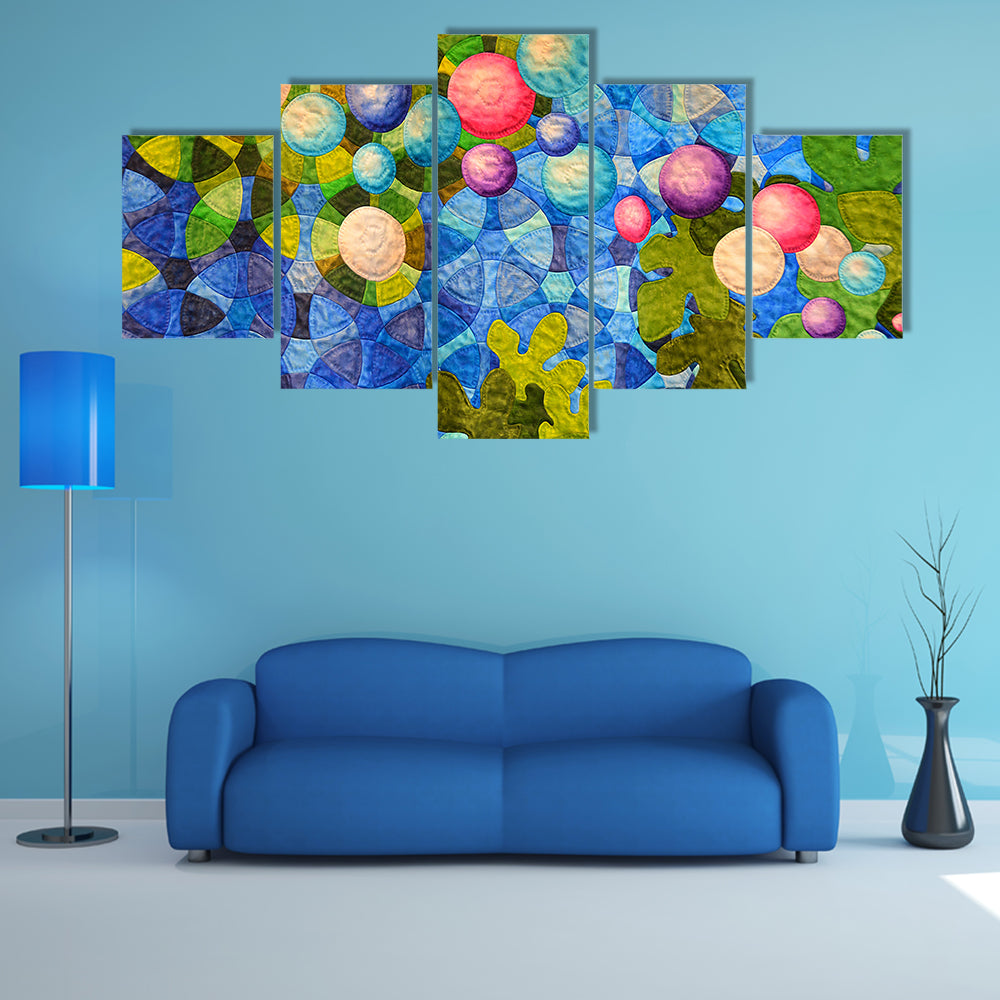 Contemporary Patchwork Quilt Canvas Wall Art