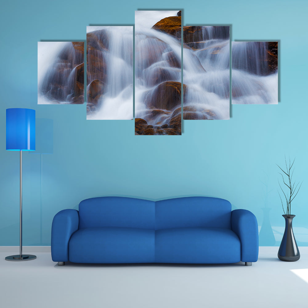 Waterfall In Rocky Mountain National Park Canvas Wall Art