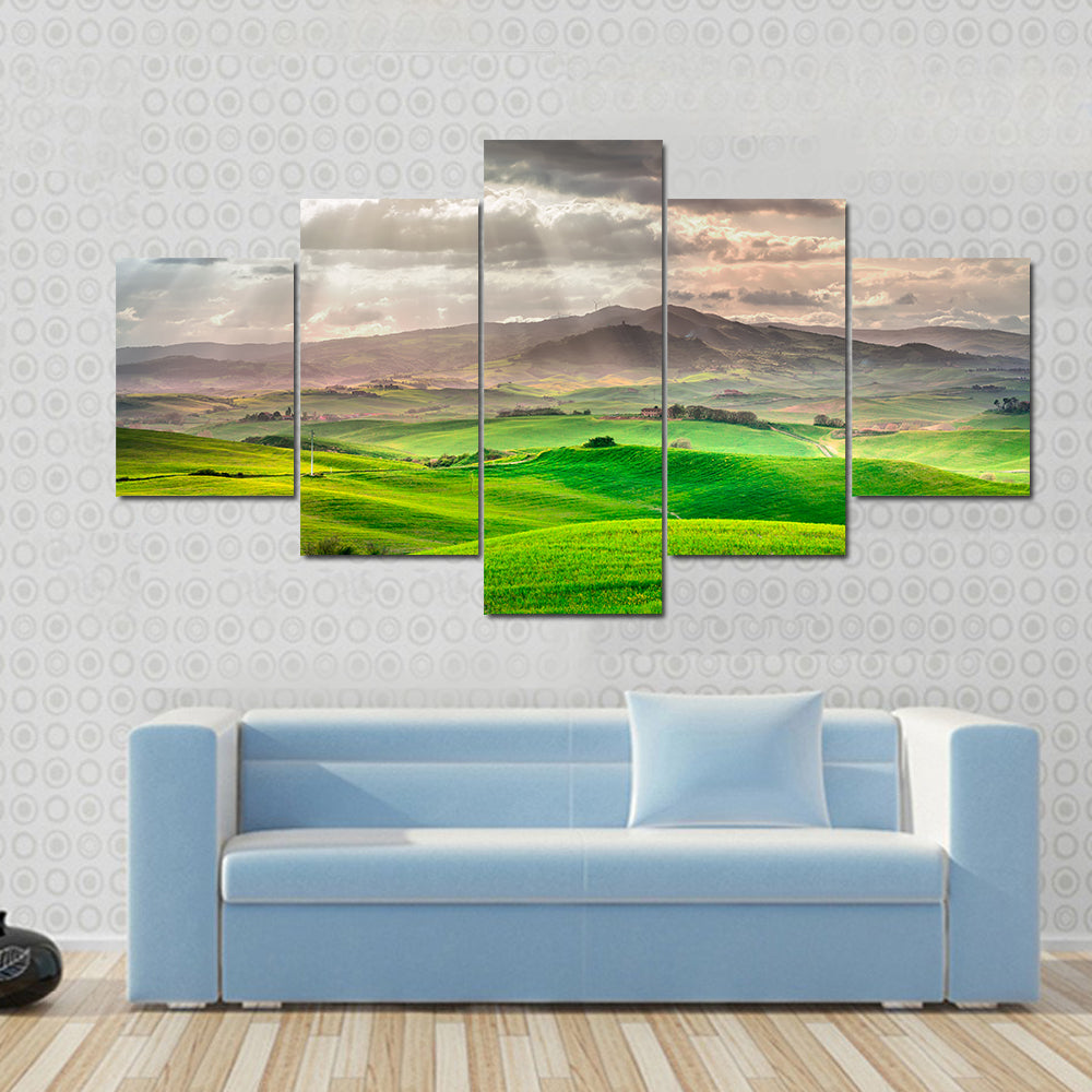 Tuscany Rolling Hills Farm Canvas Wall Art