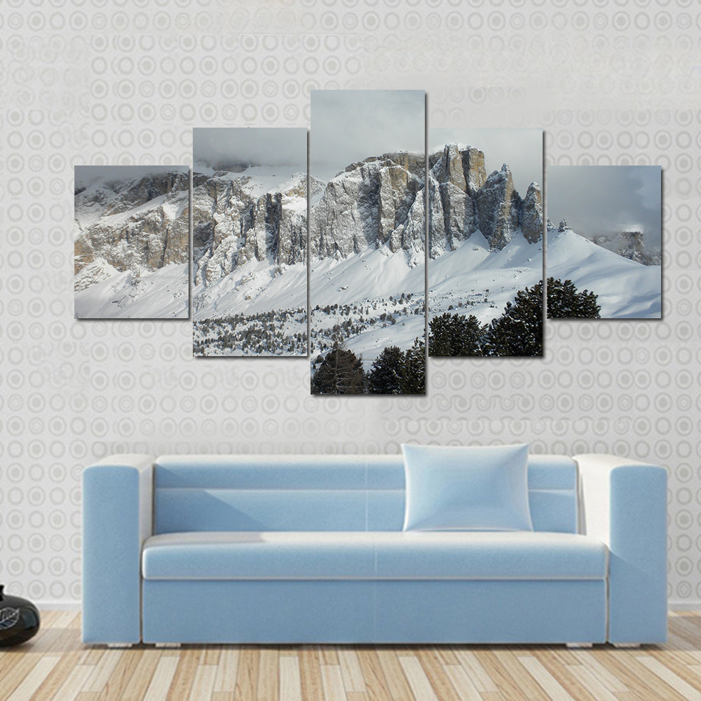 Gruppo Cella Mountains In Italy Canvas Wall Art