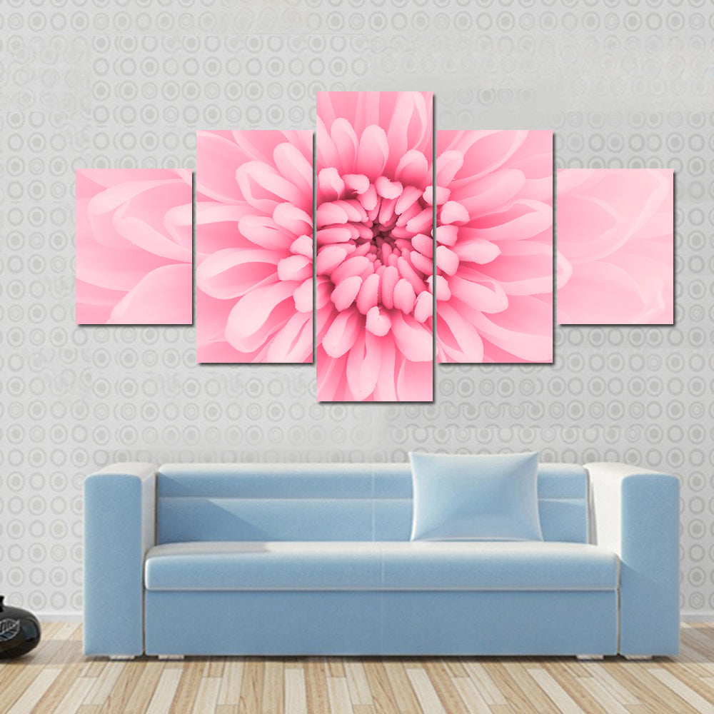 Pink Chrysanthemum Petals Canvas Wall Art