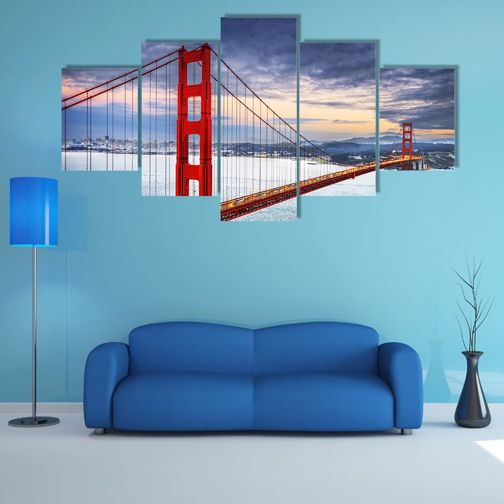 Golden Gate Bridge at Dusk Canvas Wall Art