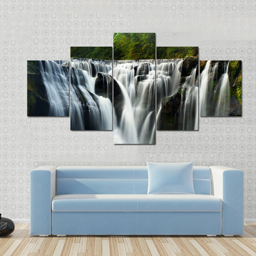 Waterfall In ShiFen Taiwan Canvas Wall Art