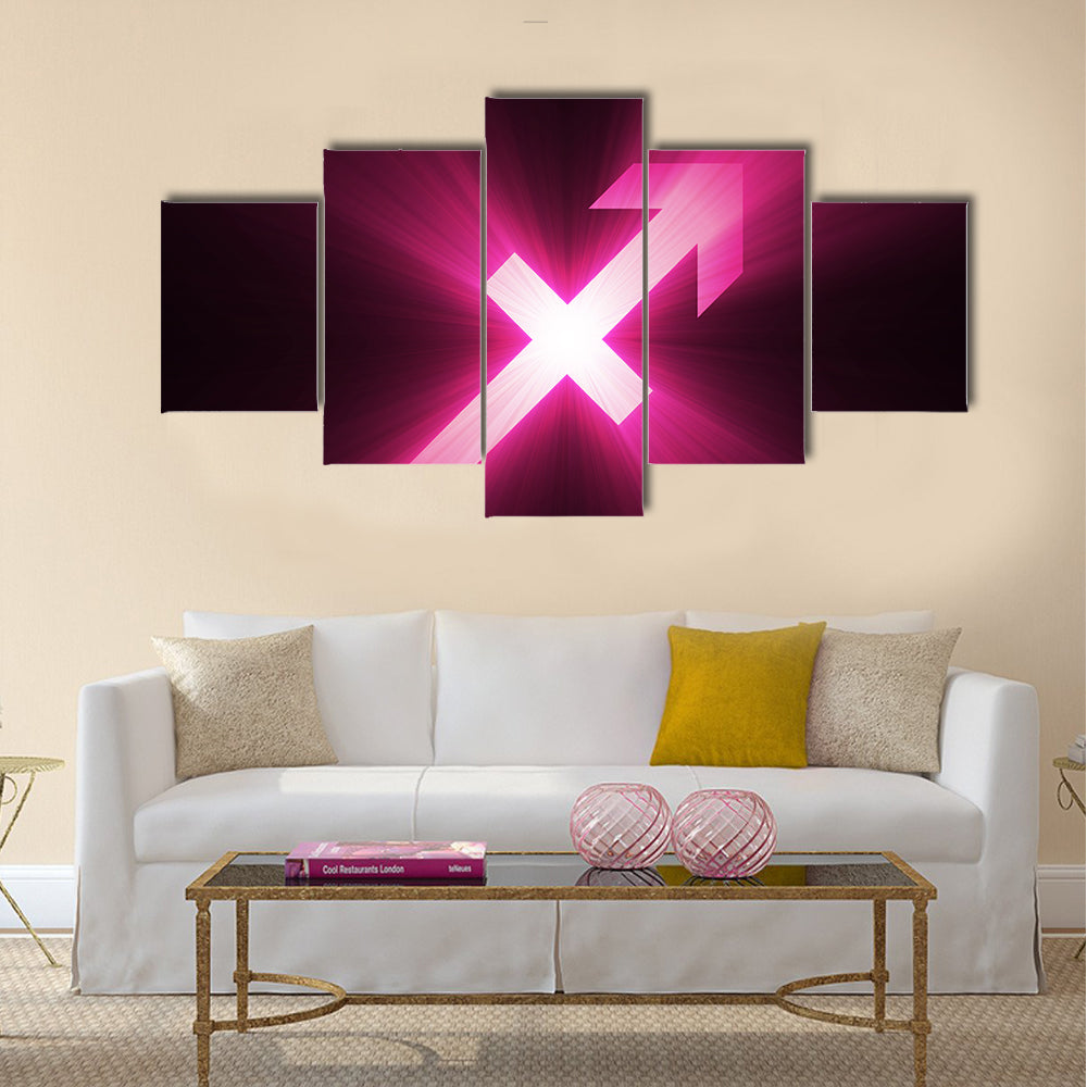 Sagittarius Horoscope Symbol Canvas Wall Art
