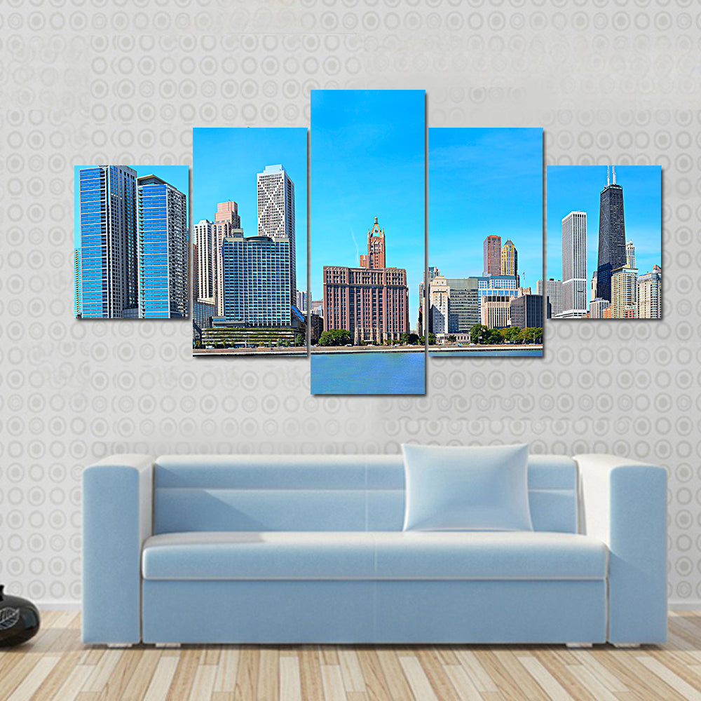 Chicago Lakeshore Skyline Canvas Wall Art