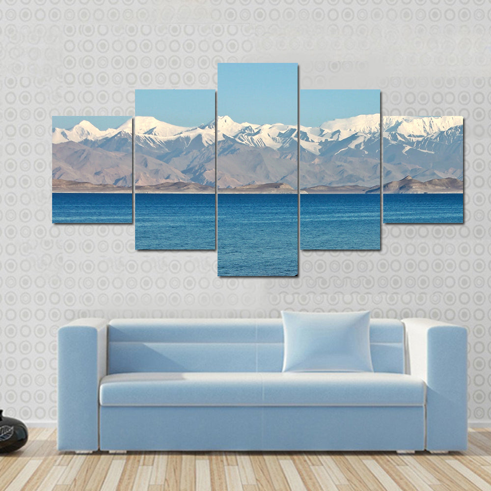 Pamir Mountains And Karakul Lake In Tajikistan Canvas Wall Art