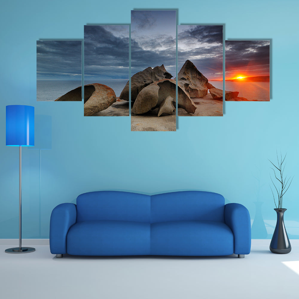 Remarkable Rocks on Kangaroo Island Beach Canvas Wall Art