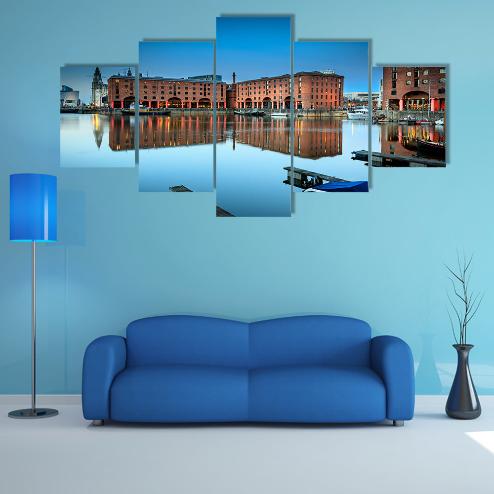 Albert Dock, Liverpool at Twilight Canvas Wall Art