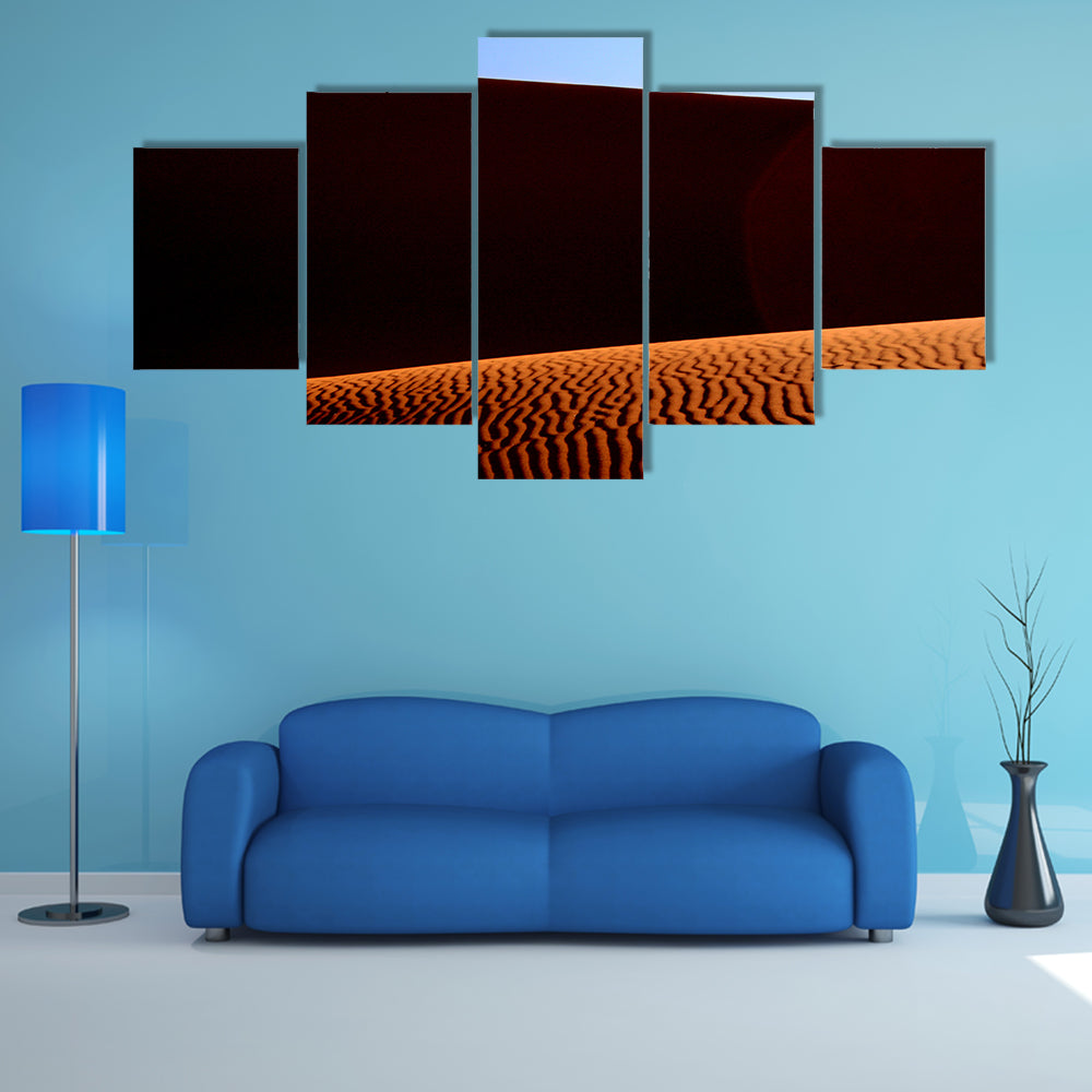 Desert Lines Around Sunset Canvas Wall Art