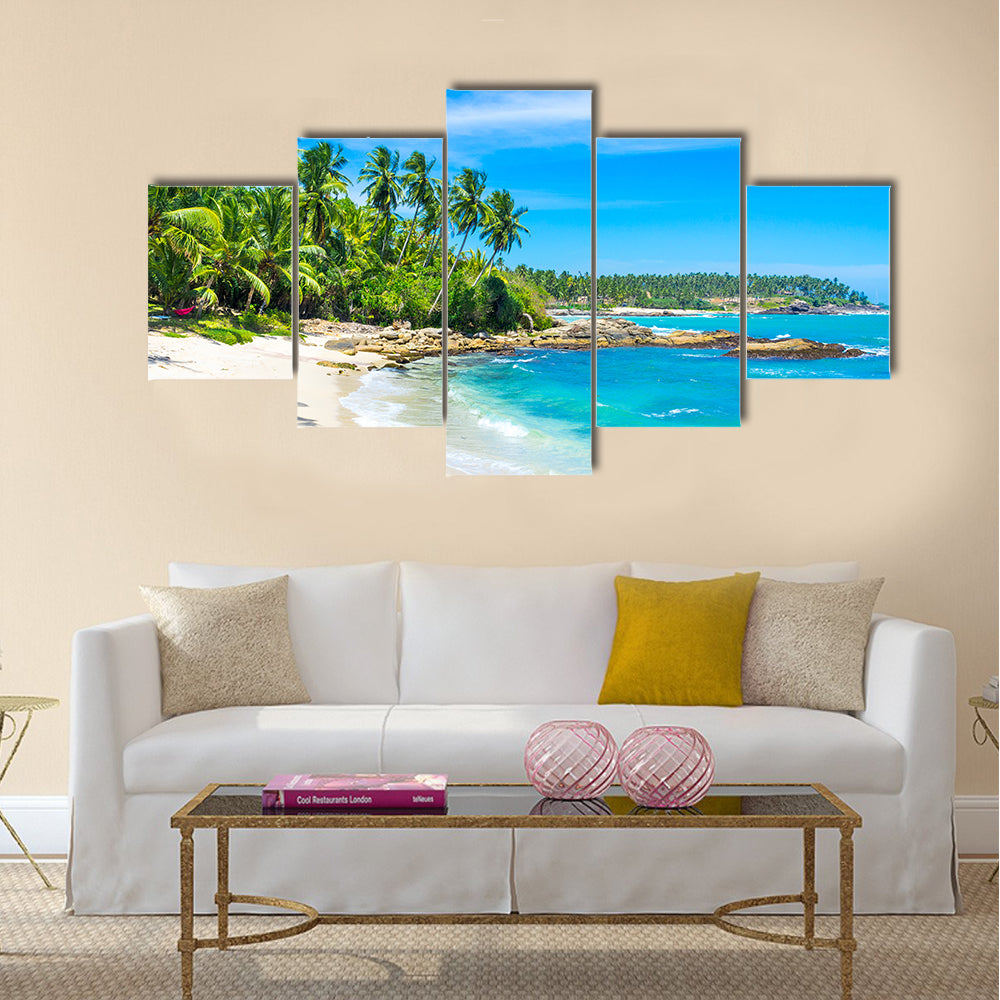 Tropical Beach In Sri Lanka Canvas Wall Art