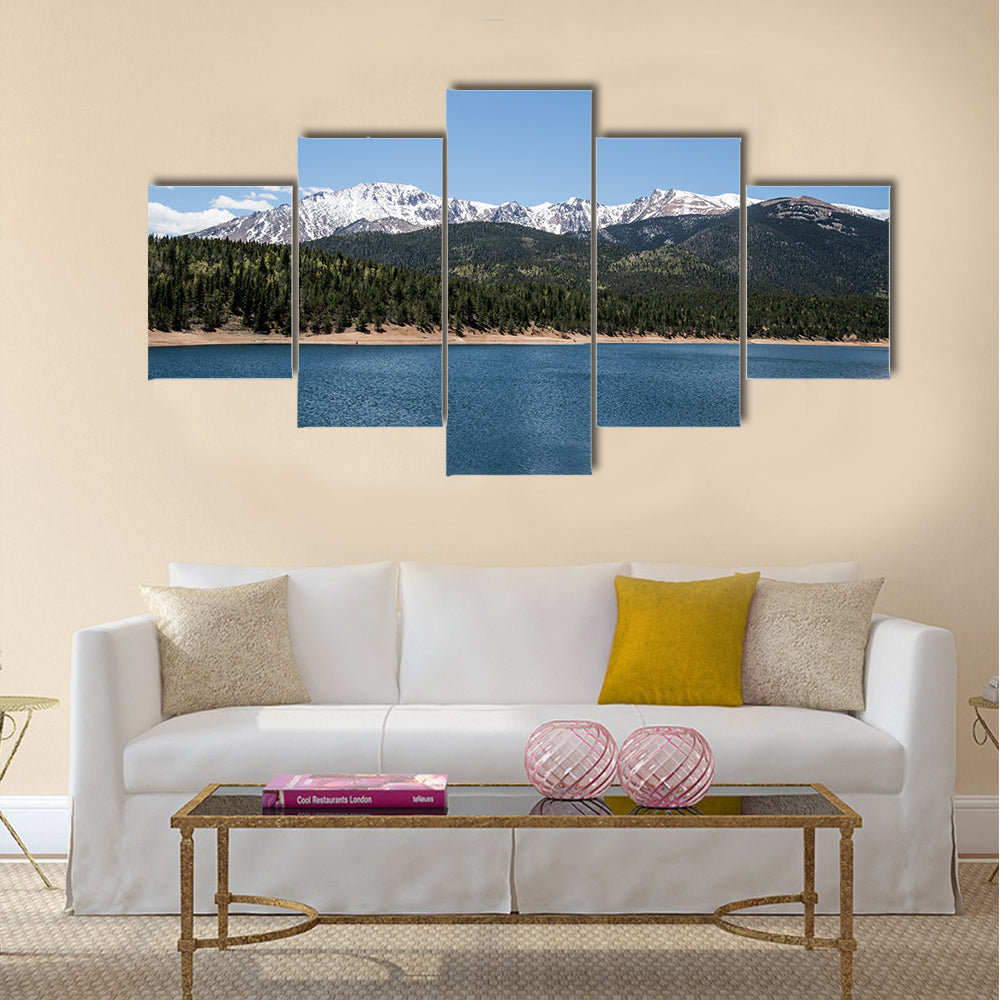 Pikes Peak Crystal Lake Canvas Wall Art