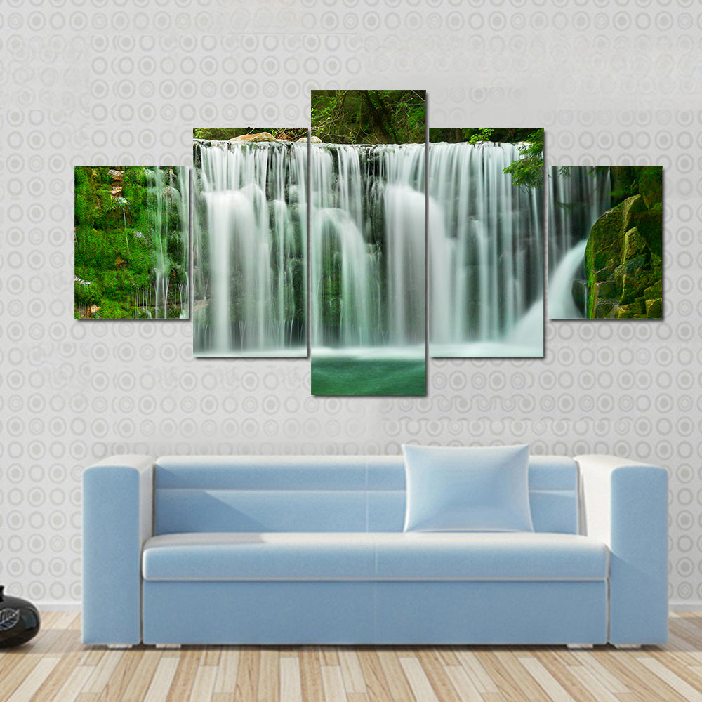 Lake Emerald Waterfalls Canvas Wall Art