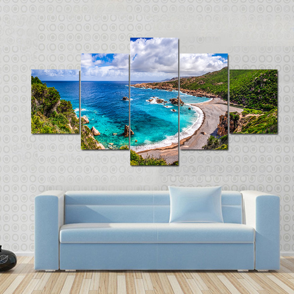 Turquoise Bay at Costa Paradiso, Sardinia Canvas Wall Art