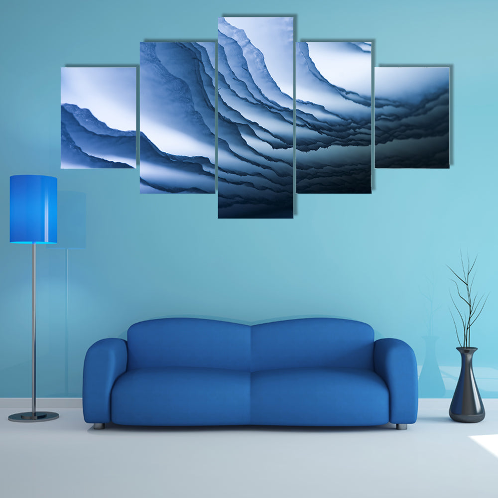 Deep Sea Wave Composition Canvas Wall Art