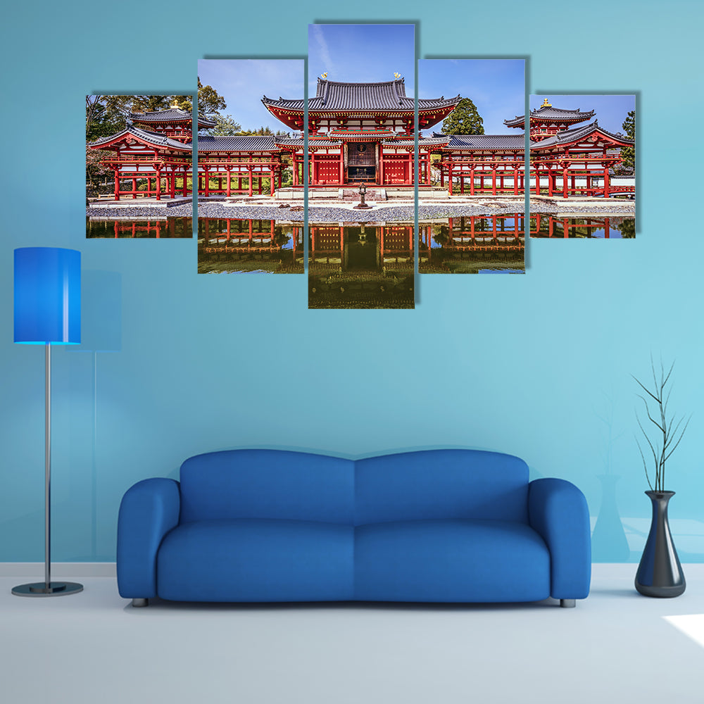 Byodo-in Temple Phoenix Hall Reflection Canvas Wall Art