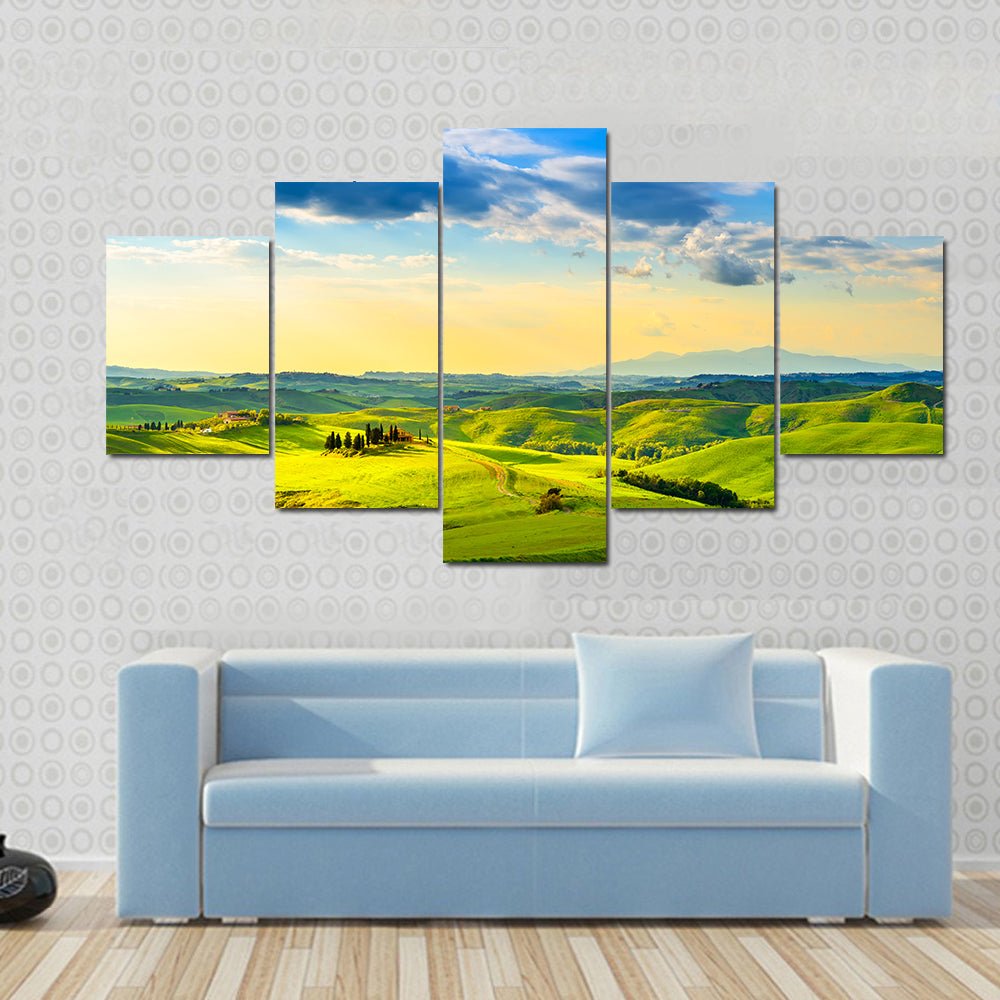Tuscany Rolling Hills Farmhouse Canvas Wall Art