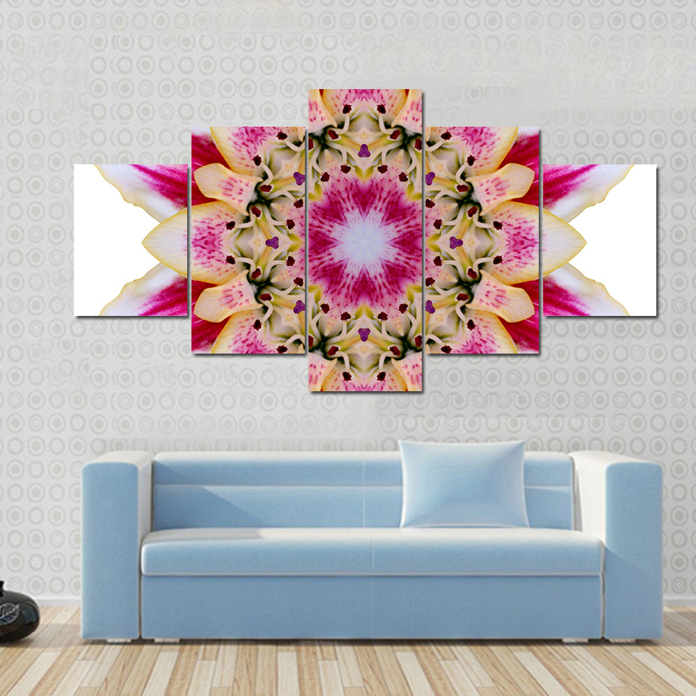 Scenic Flower Mandala Canvas Wall Art