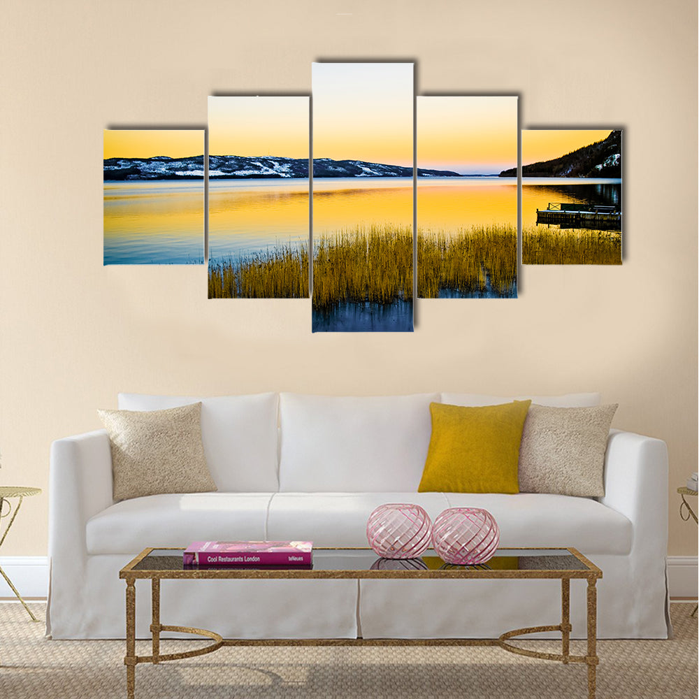 Lapland Lake In The North Of Sweden Canvas Wall Art