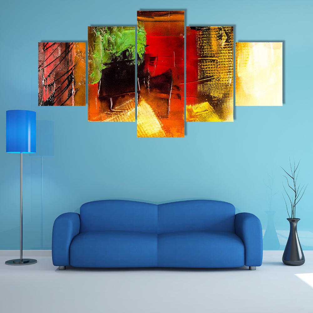 Modern Brushstrokes Abstract Canvas Wall Art