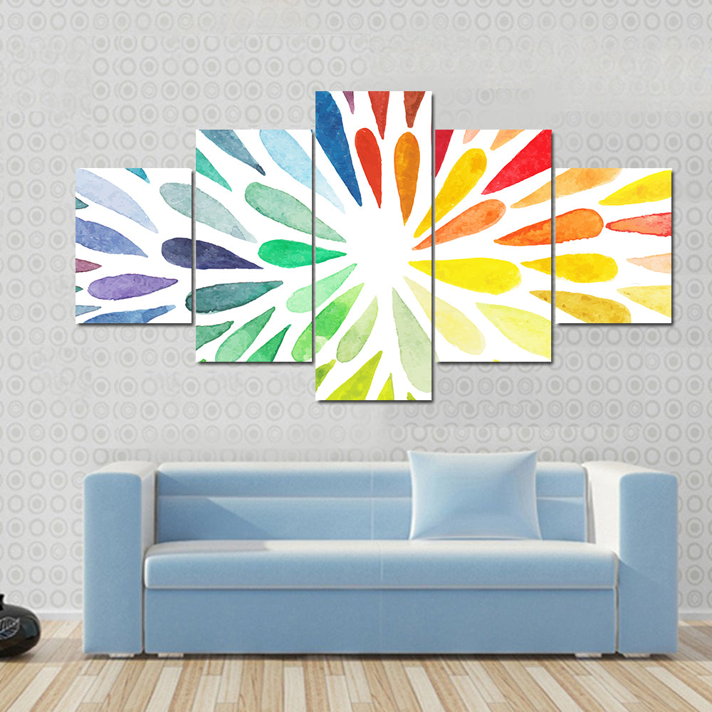 Colorful Splash Drops Canvas Wall Art