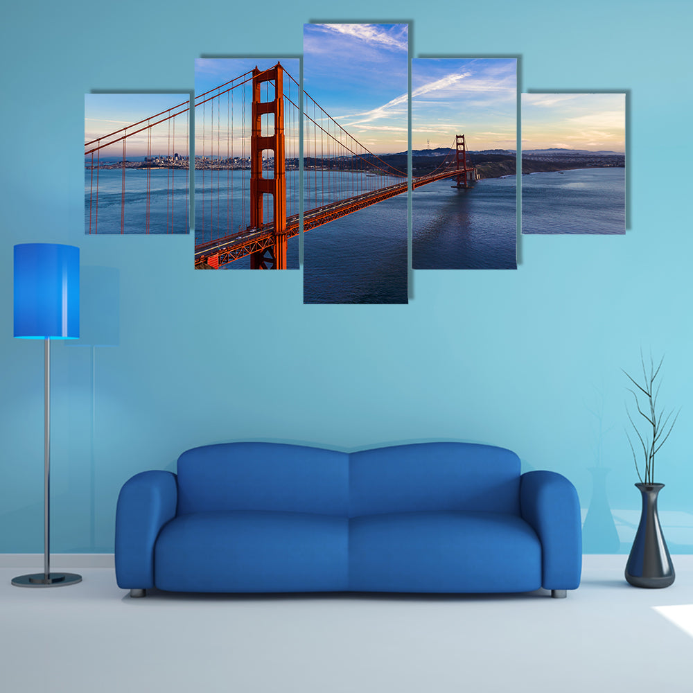 Golden Gate Bridge at Golden Hour San Francisco Canvas Wall Art