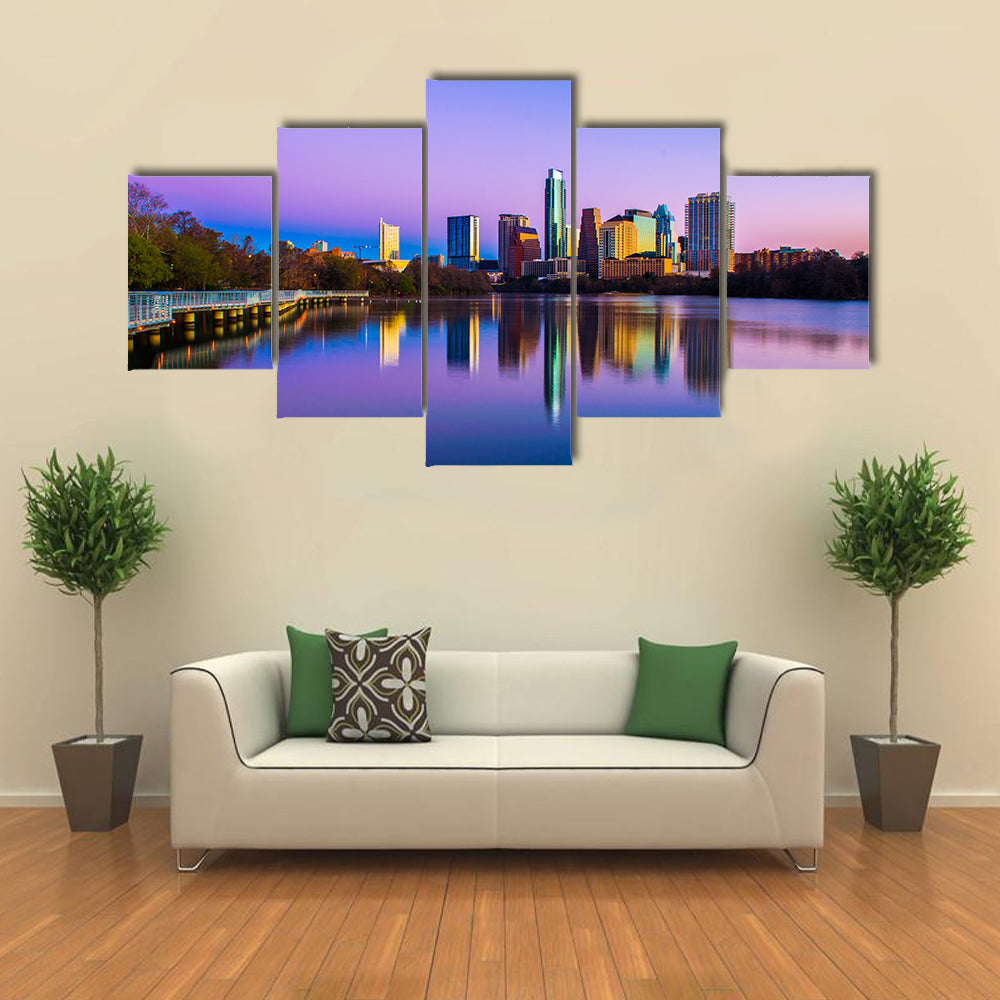 Austin Skyline In Texas Canvas Wall Art