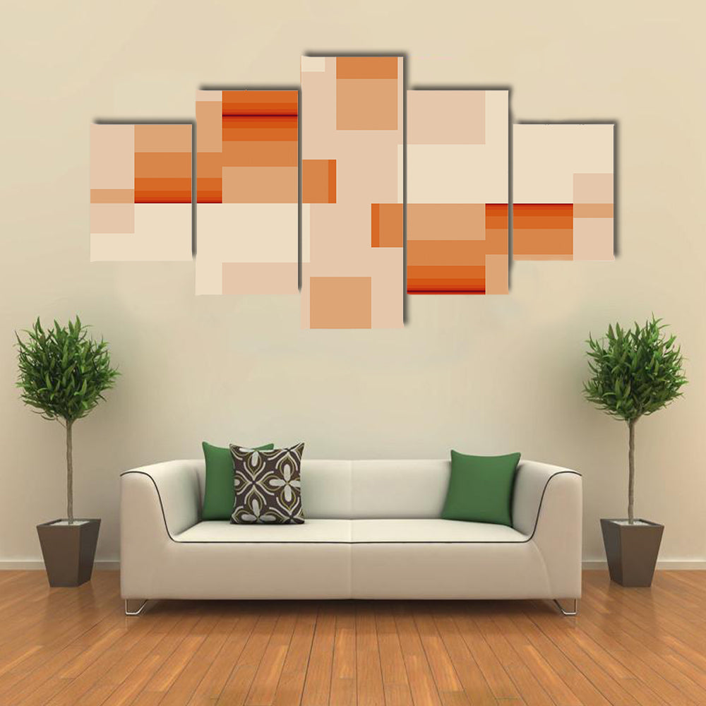 Digital Rectangles Abstract Canvas Wall Art
