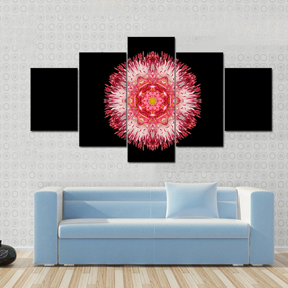 Pink Mandala Flower Canvas Wall Art