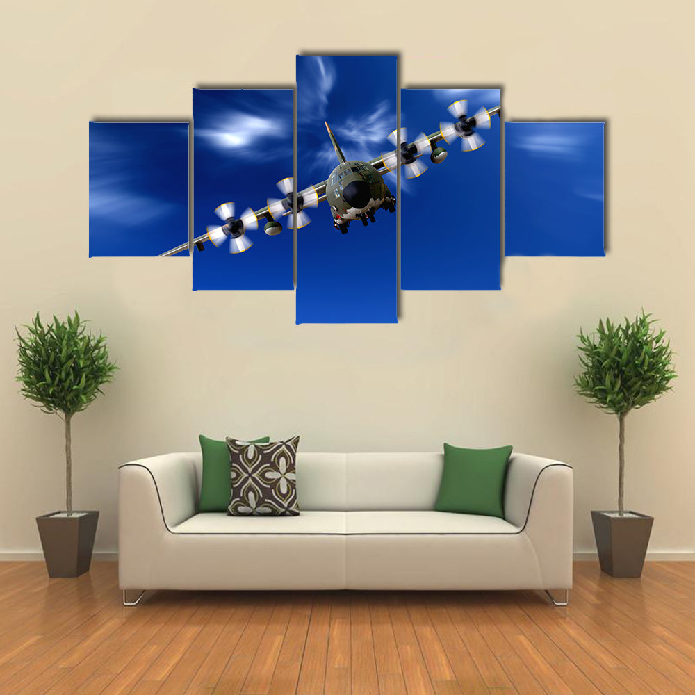 C130 Military Airplane Canvas Wall Art