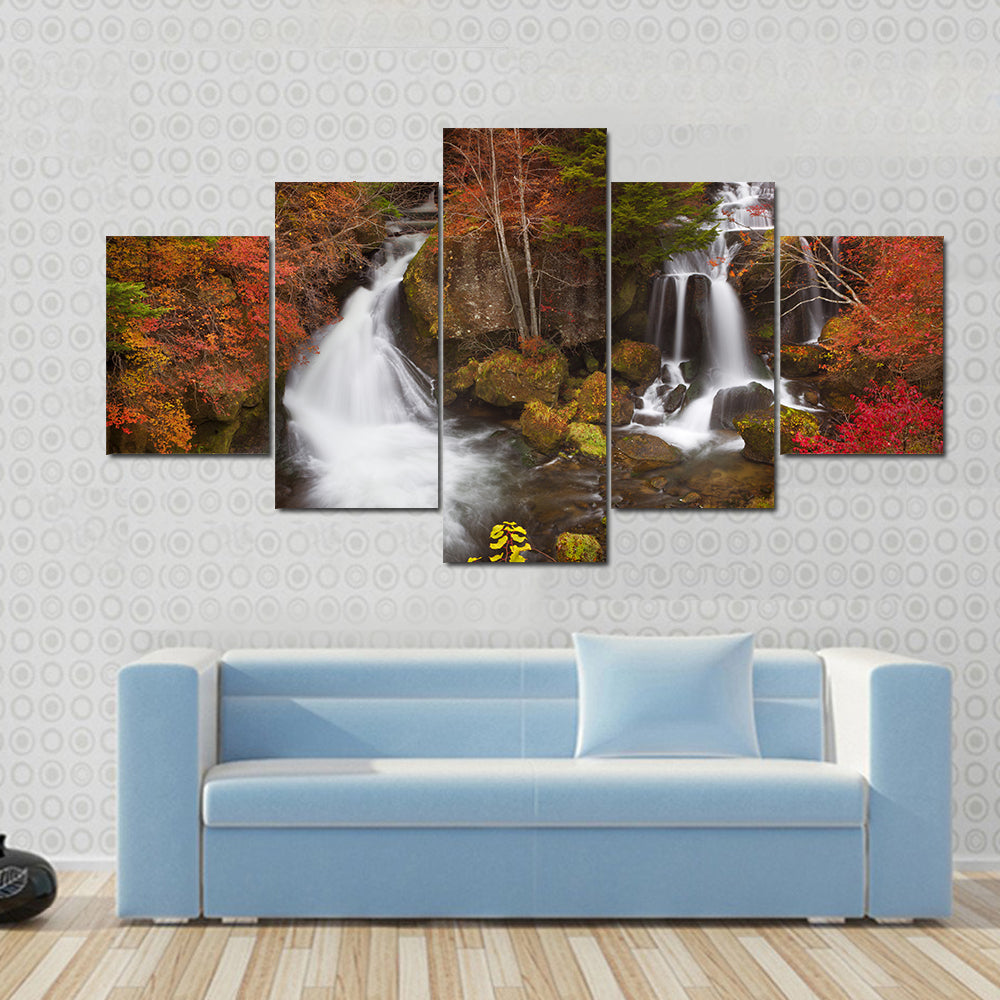 Ryuzu Falls Near Nikko Japan Canvas Wall Art
