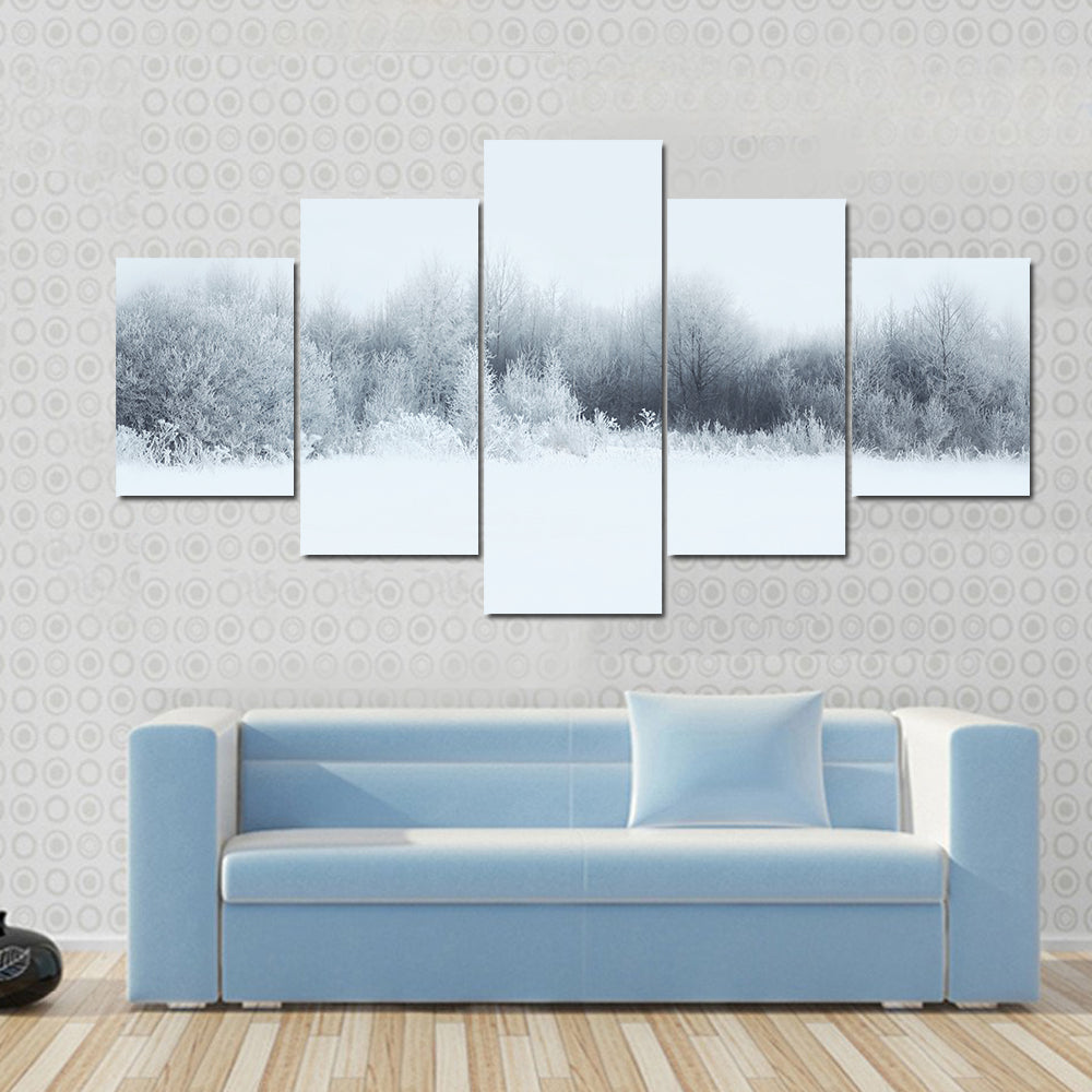 Winter Forest Landscape Canvas Wall Art