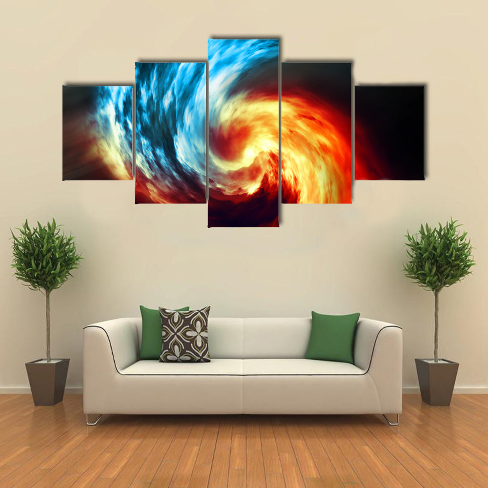 Twilight Smoke Vortex Canvas Wall Art