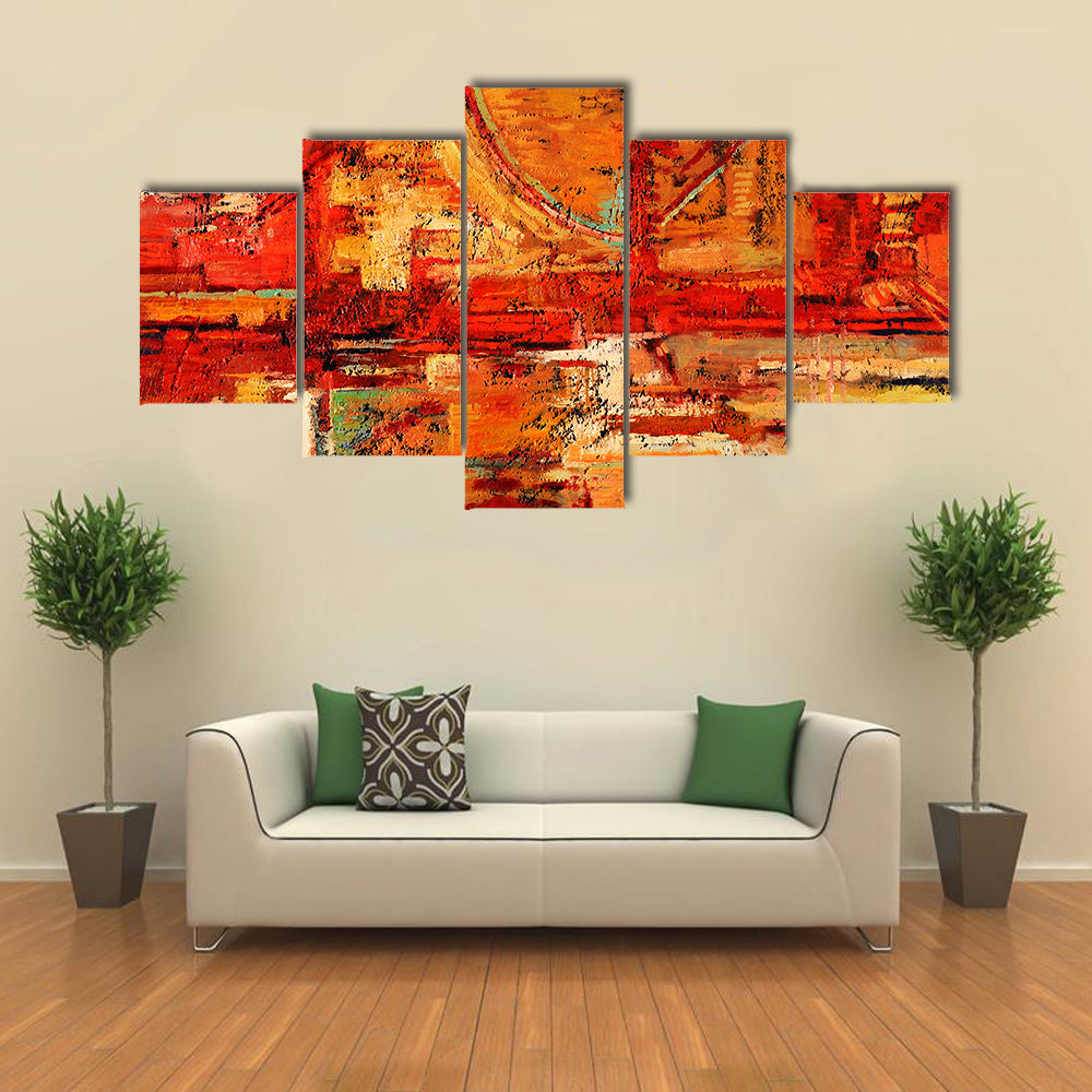 Oil Painting Brushstrokes Canvas Wall Art