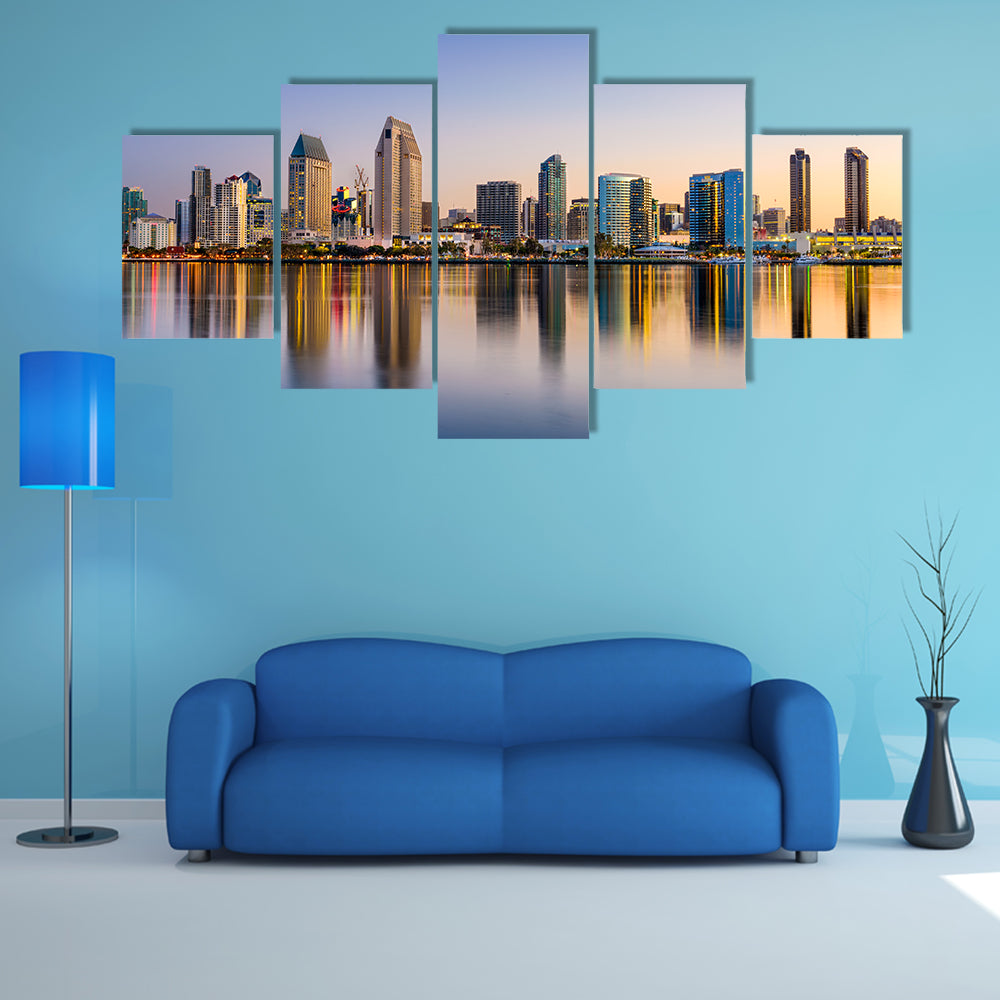 San Diego Skyline at Dusk Canvas Wall Art