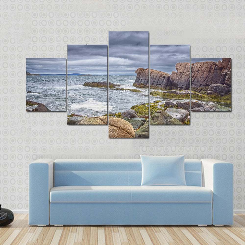 Rocky Coastline at Acadia National Park Canvas Wall Art