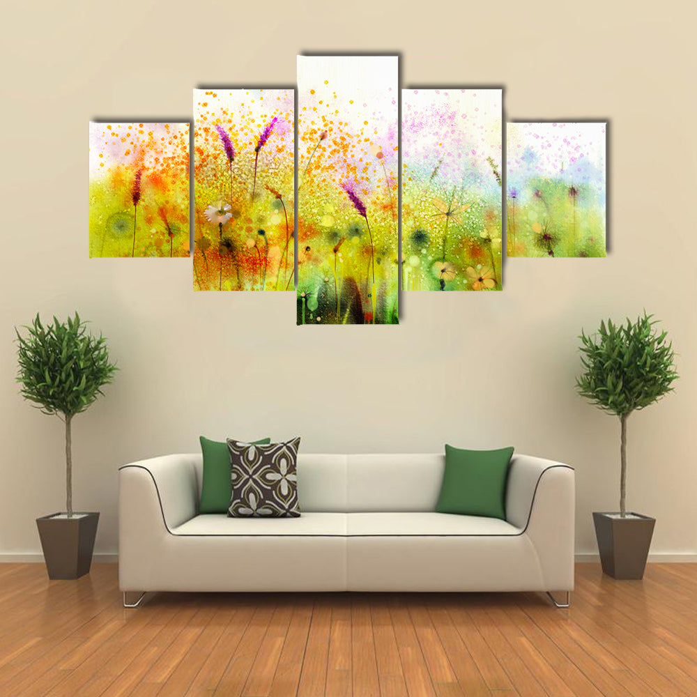 Cosmos Flowers Canvas Wall Art