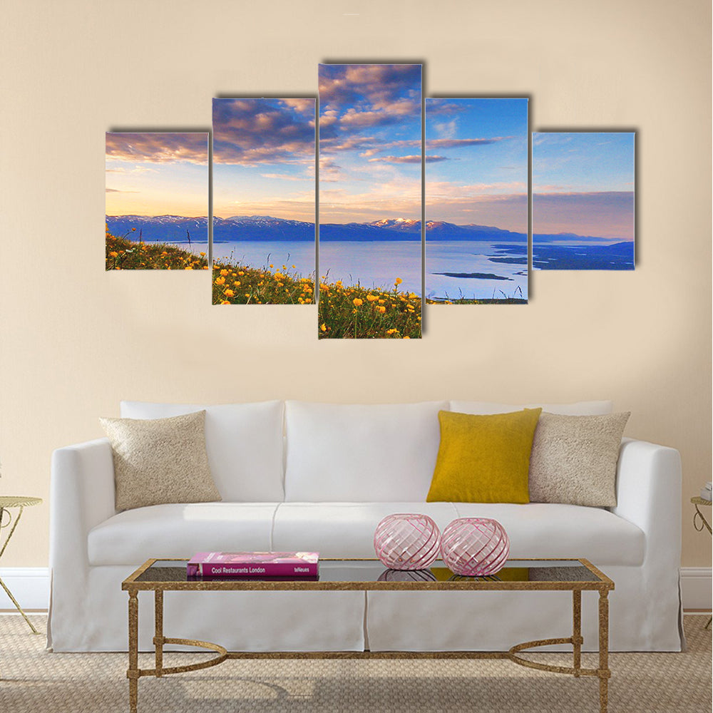 Mountain Lake In Abisko National Park In Sweden Canvas Wall Art