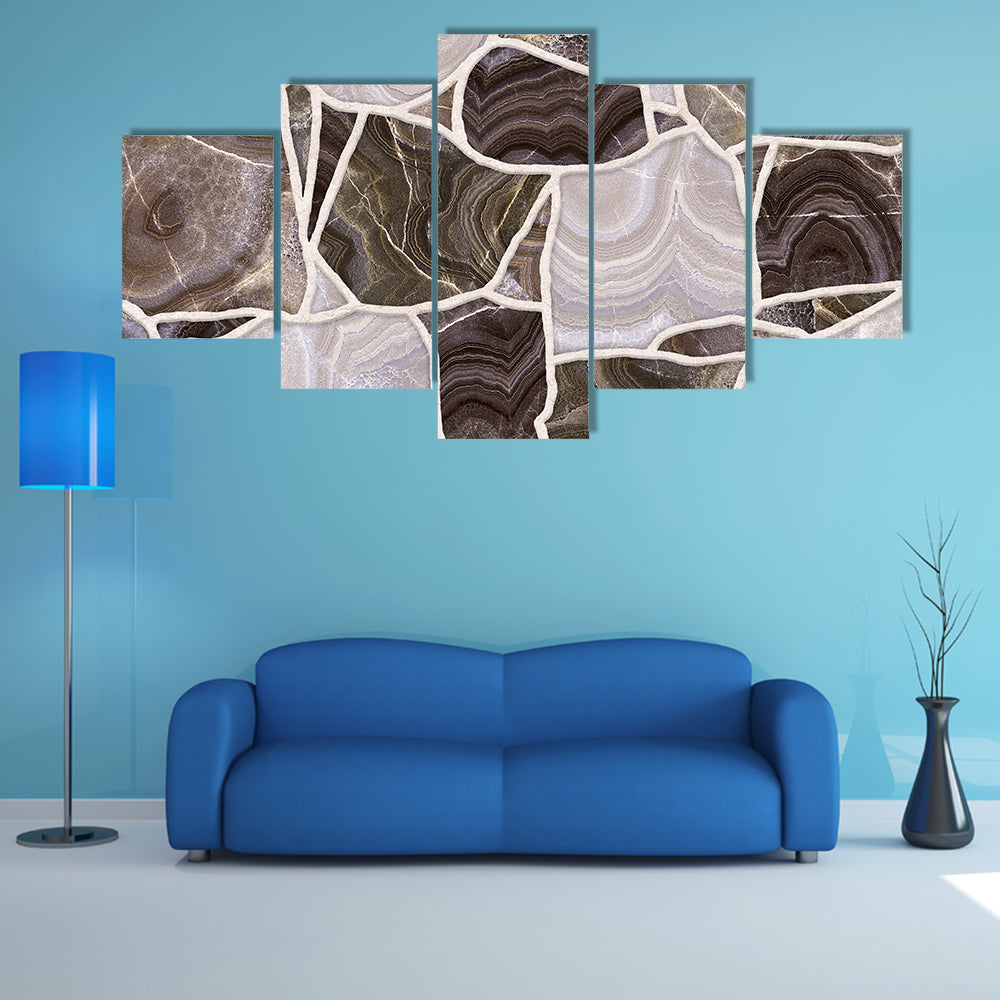 3d Stone Mosaic Canvas Wall Art