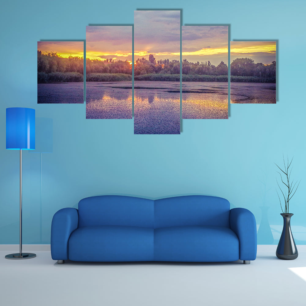 Danube Delta Sunset Canvas Wall Art
