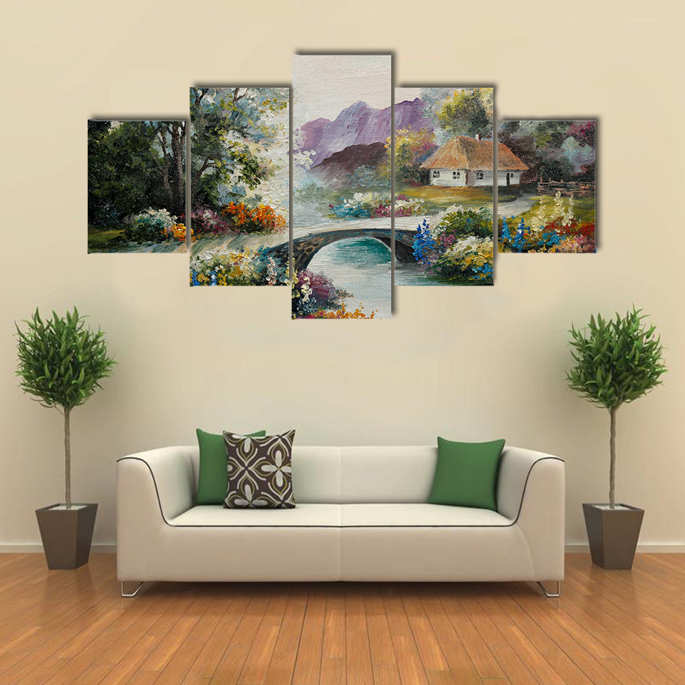 House In The Forest Canvas Wall Art