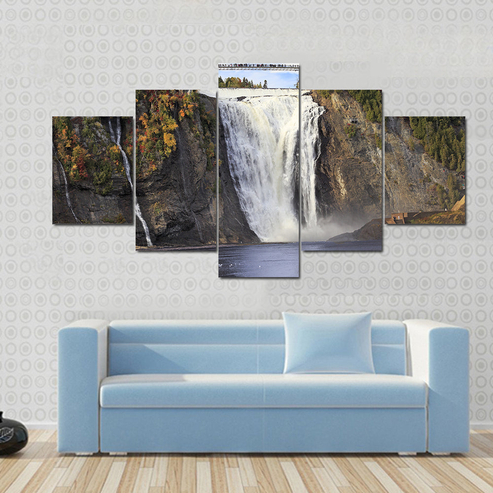 Montmorency Falls In Quebec Canada Canvas Wall Art