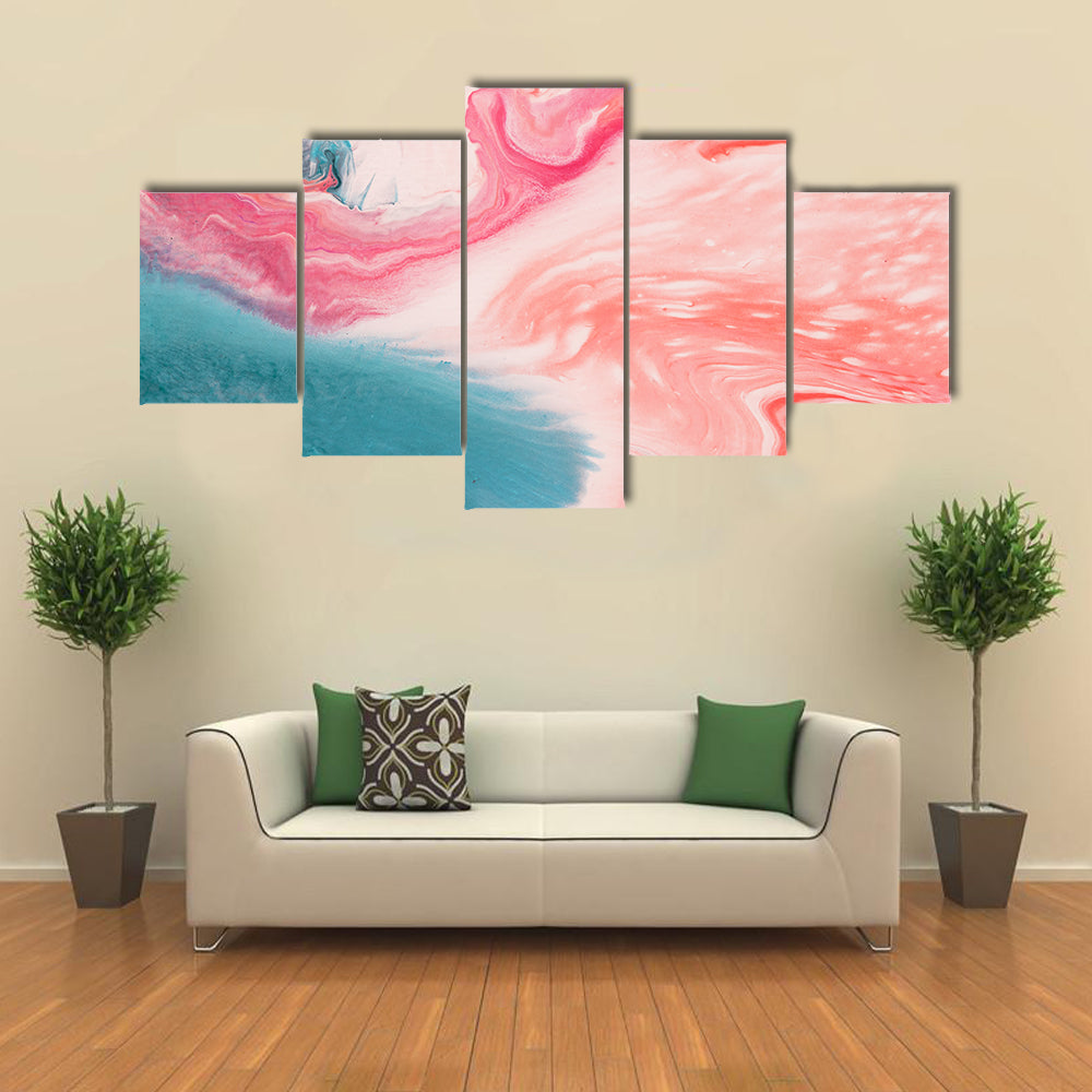 Marble Waves Abstract Canvas Wall Art