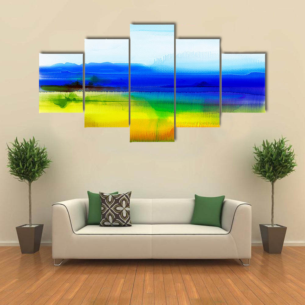 Semi Abstract Agriculture Fields Canvas Wall Art