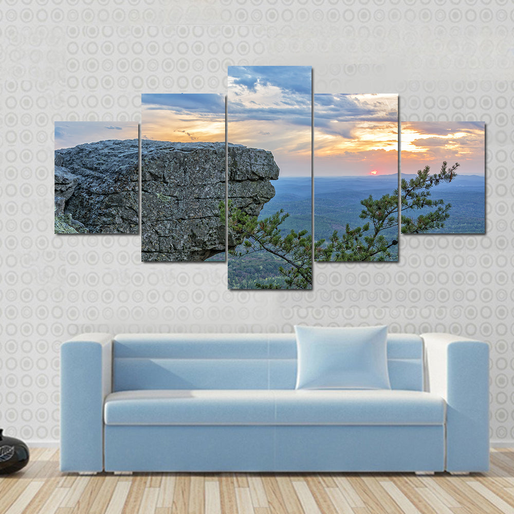 Sunset at Cheaha Mountain State Park Canvas Wall Art