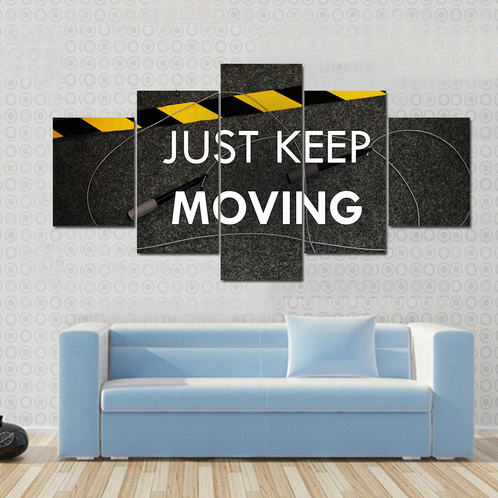 Jump Rope Workout Quote Canvas Wall Art