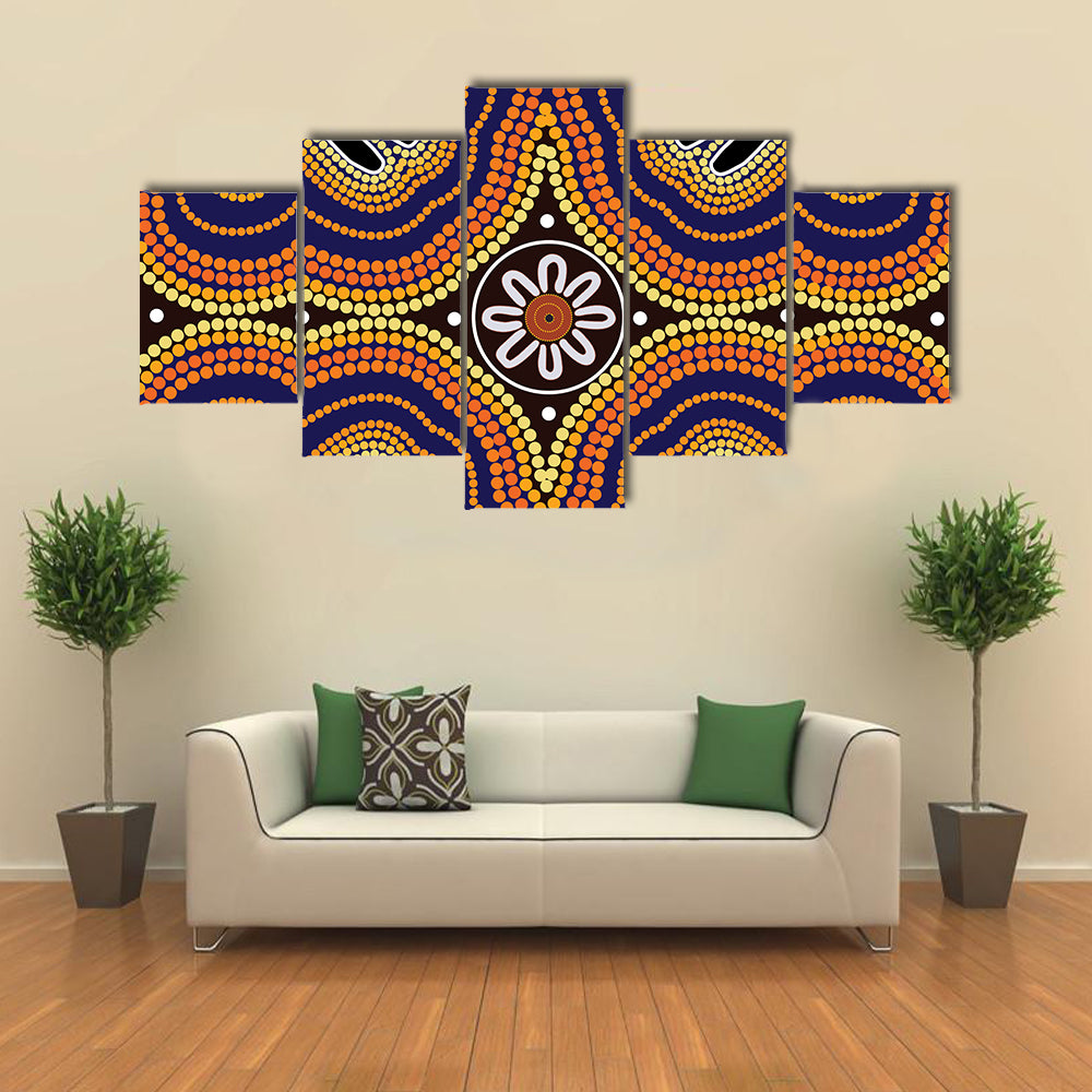 Unity Aboriginal Dotted Style Canvas Wall Art