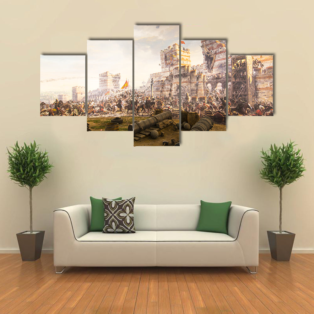 Fall of Constantinople in 1453 In Istanbul Canvas Wall Art