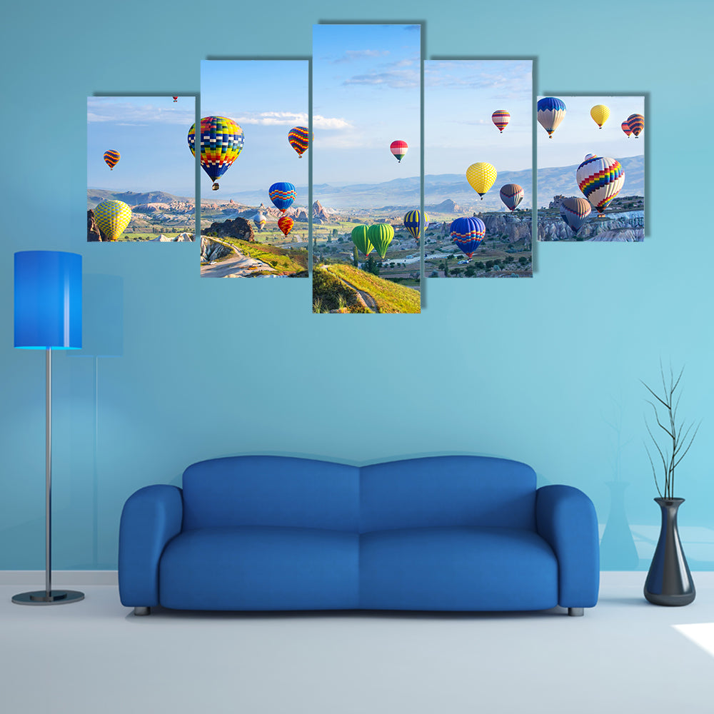 Hot Air Balloons Over Cappadocia Canvas Wall Art